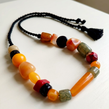 Handcrafted Jewelry Multicolored Beaded Necklace